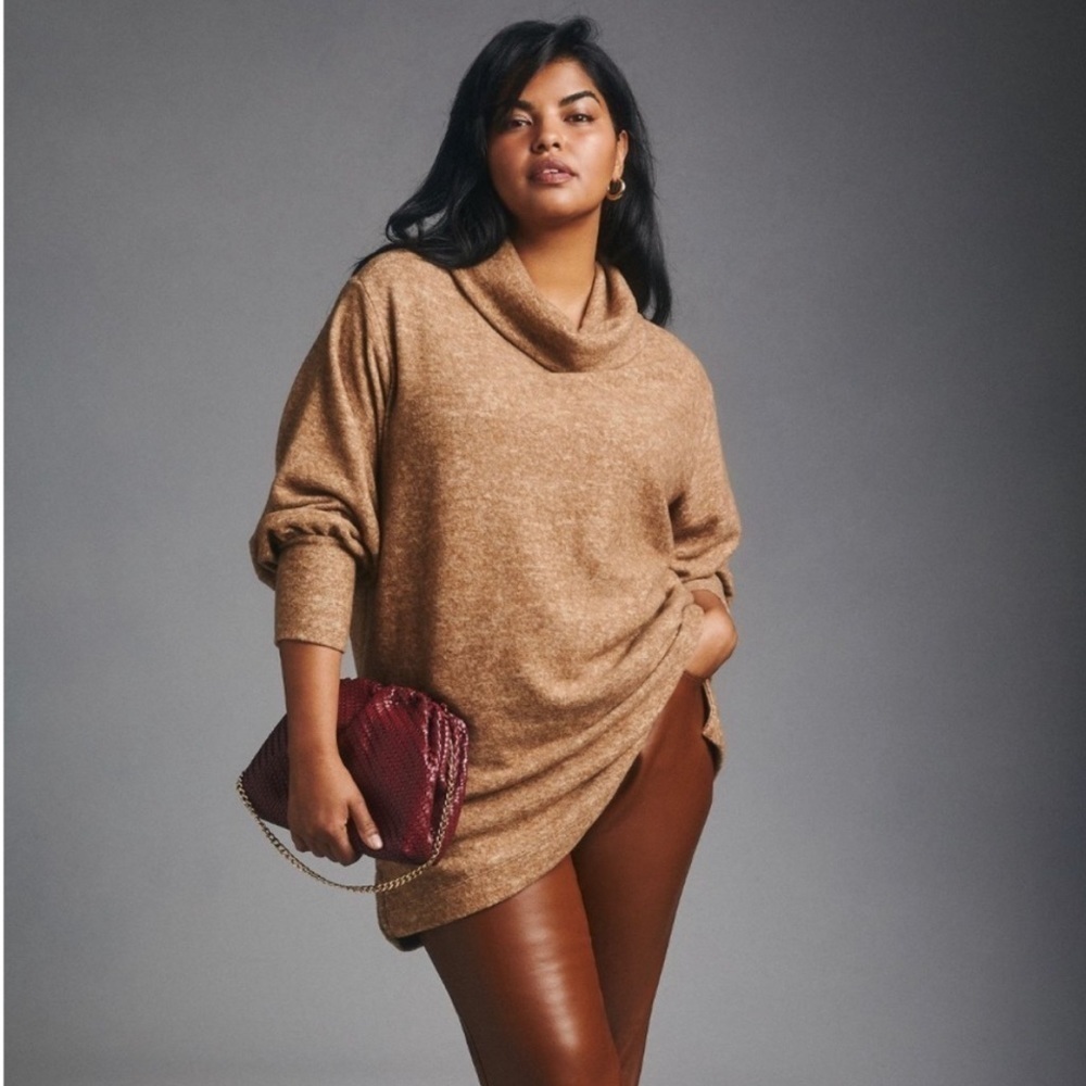 Anthropologie Maeve Cowl Neck Cedar Sweater Size S